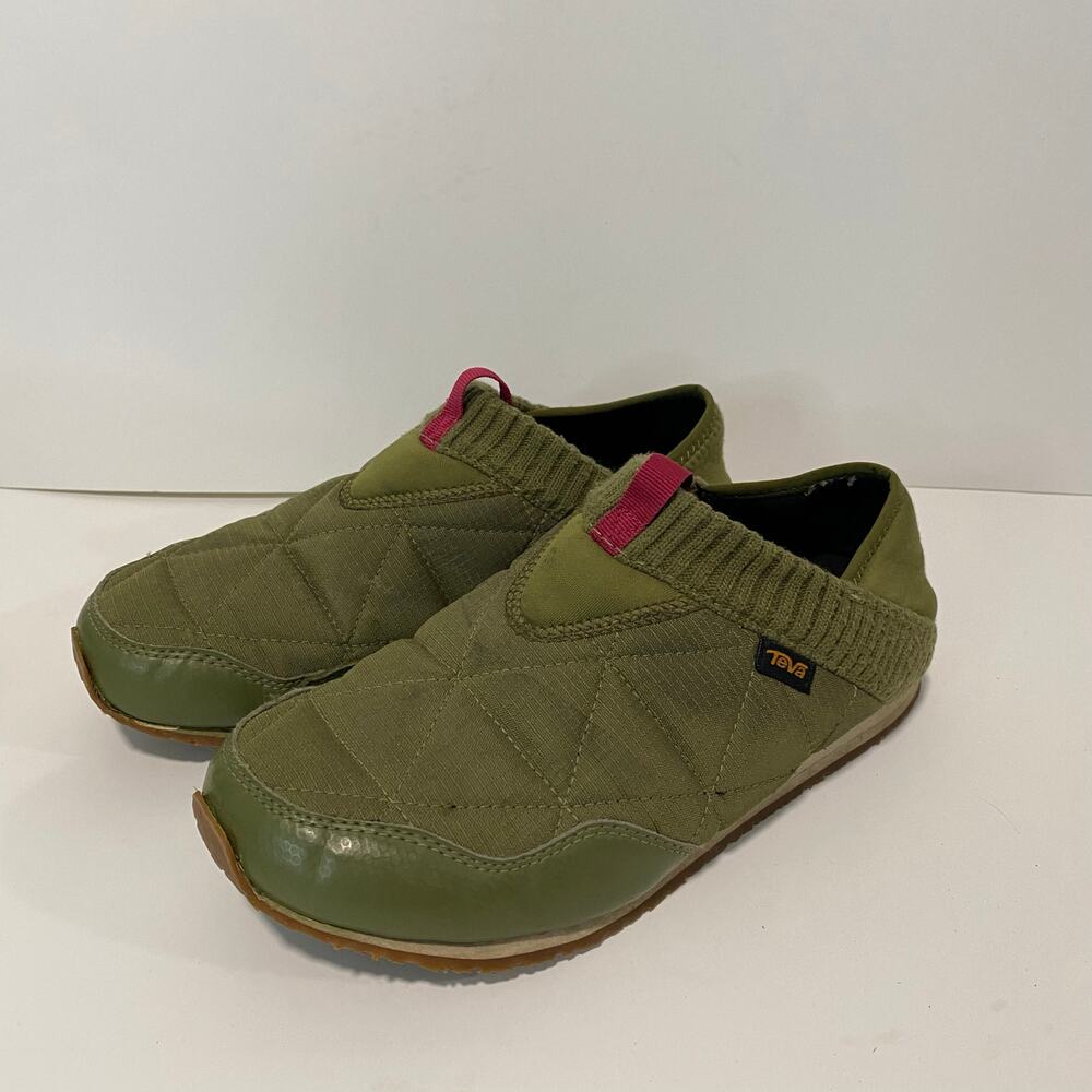 Teva Ember Moc Women's Slipper Shoes Green Slip On Size 8